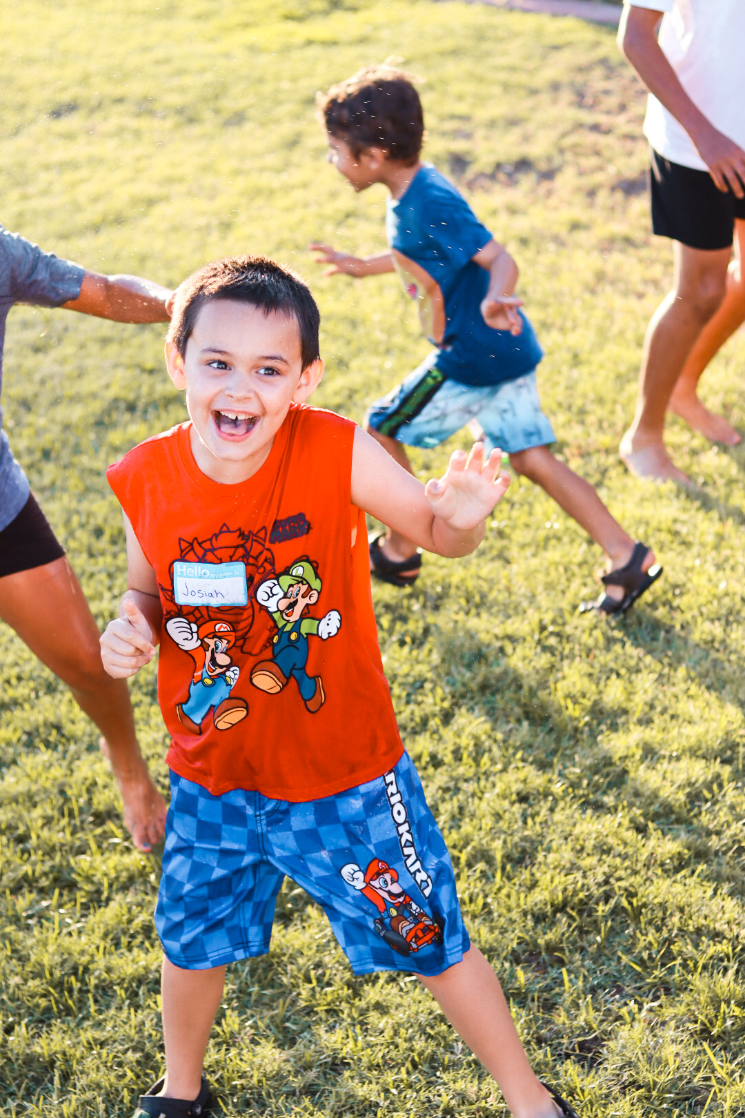 Kids having fun at Fountain of Life