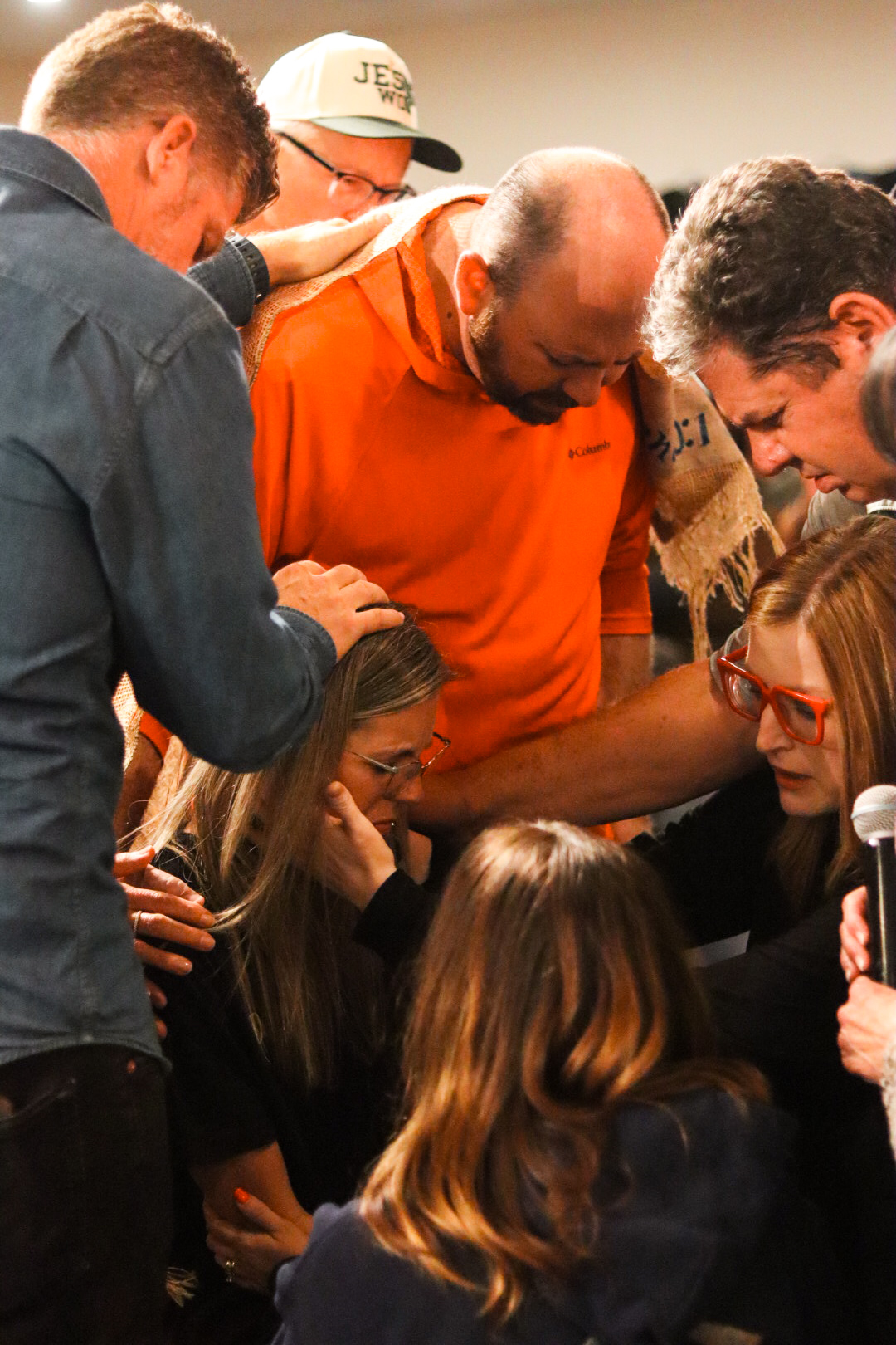 Group prayer at Fountain of Life